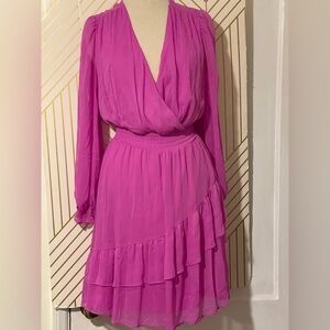 DKNY Chiffon Ruffle Dress